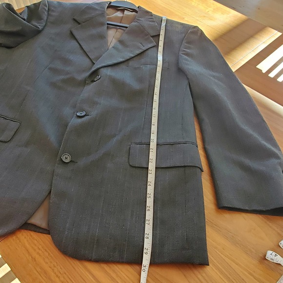 Tom James Men's 3 Button Single Breasted Blazer Sz 42 Gray Career Formal - Picture 7 of 12